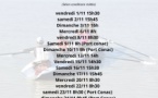 Planning Aviron mois de novembre 2024